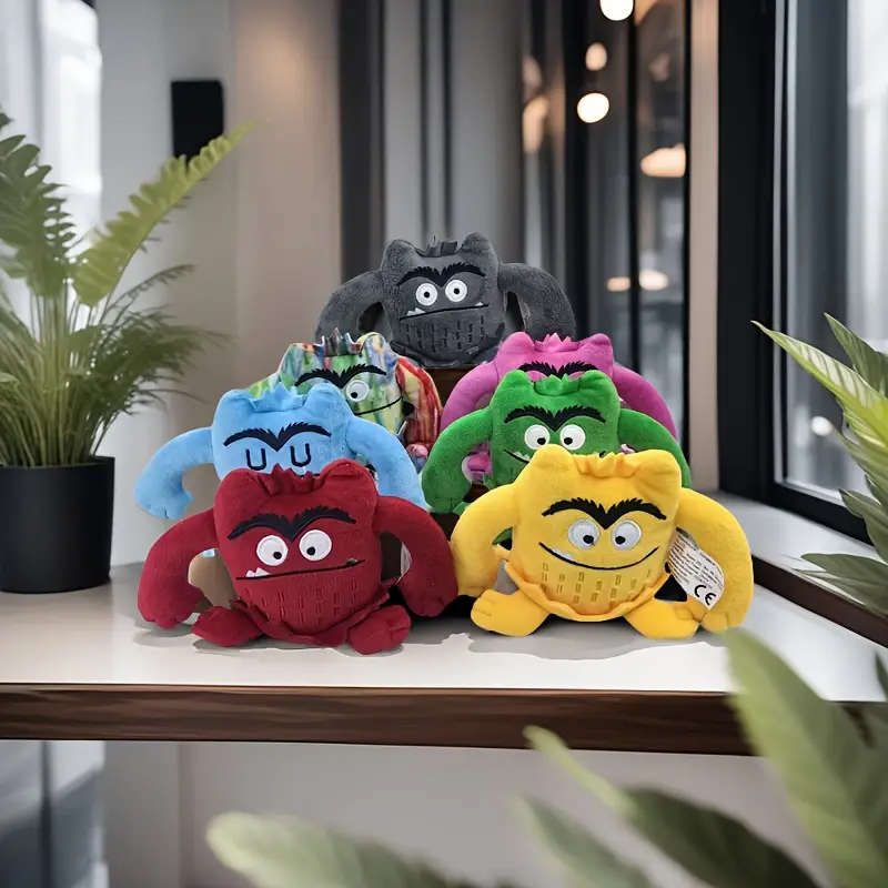 7-Piece Mixed Emotion Monster Plush Set