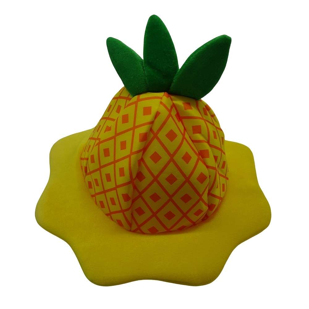 Novelty Pineapple Party Hat Polyester Fabric Machine Washable Featherless No Electricit