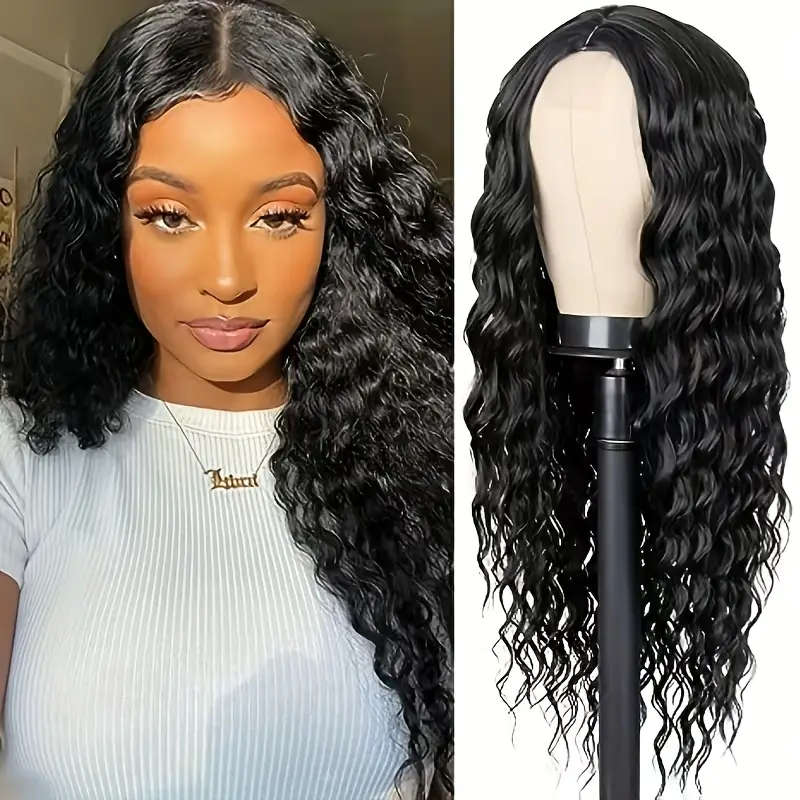 Fashionable Women's Black Mid-Length Curly Wig
