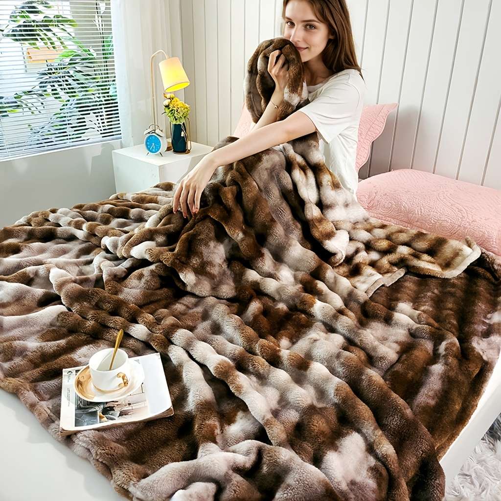 Blanket Color Dark Coffee size 180x200cm
