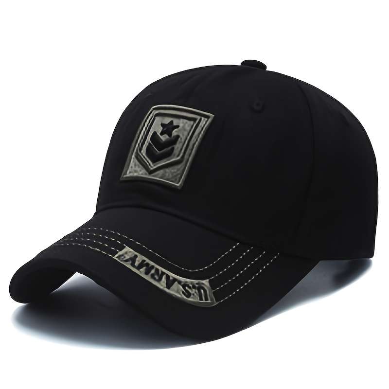 Men'S Baseball Cap with Camouflage and Star Emblem Perfect