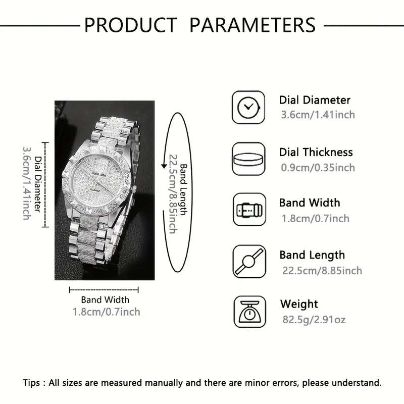 1 Luxury Men's Quartz Watch Set