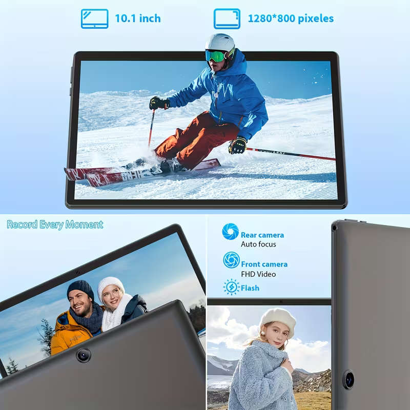 10.1-Inch Android 15 12GB + 64GB Tablet includes Case and Magnetic Wireless Keyboard & Mouse