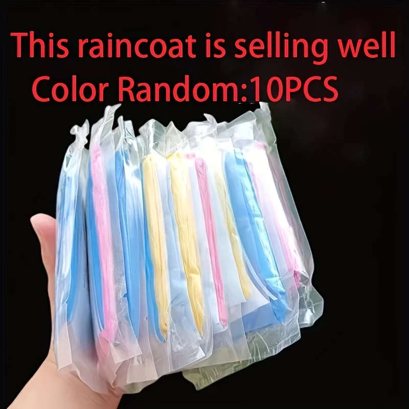 10pcs Unisex Disposable Raincoats