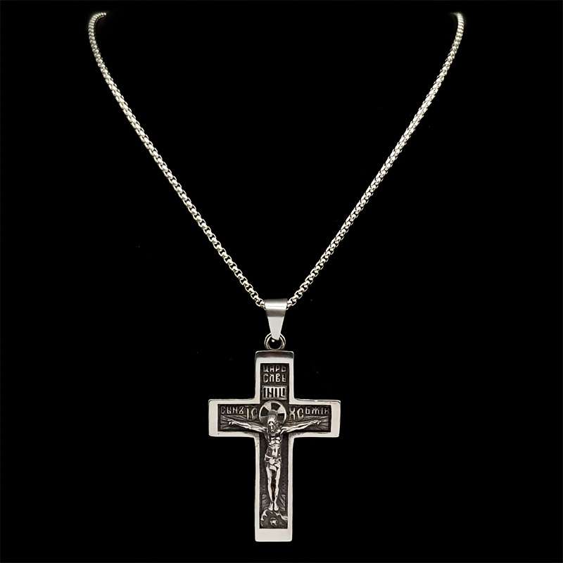 1 Piece Silvery Jesus Theme Pendant