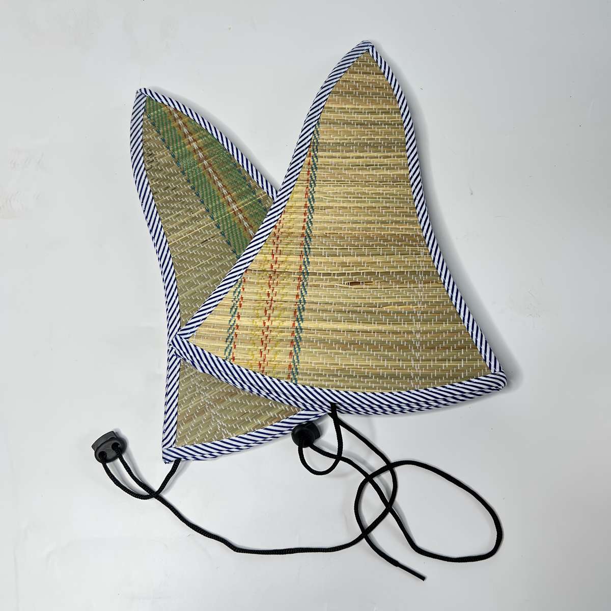 1pc Casual Style Polyester Straw Hat Lightweight Foldable Sun Hat with Large Brim Non-Stretch Pla