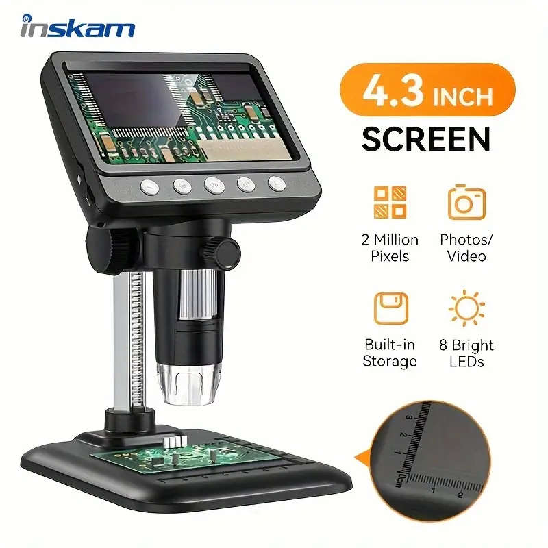 Inskam Professional Digital Microscope with 50-1000X Magnification
