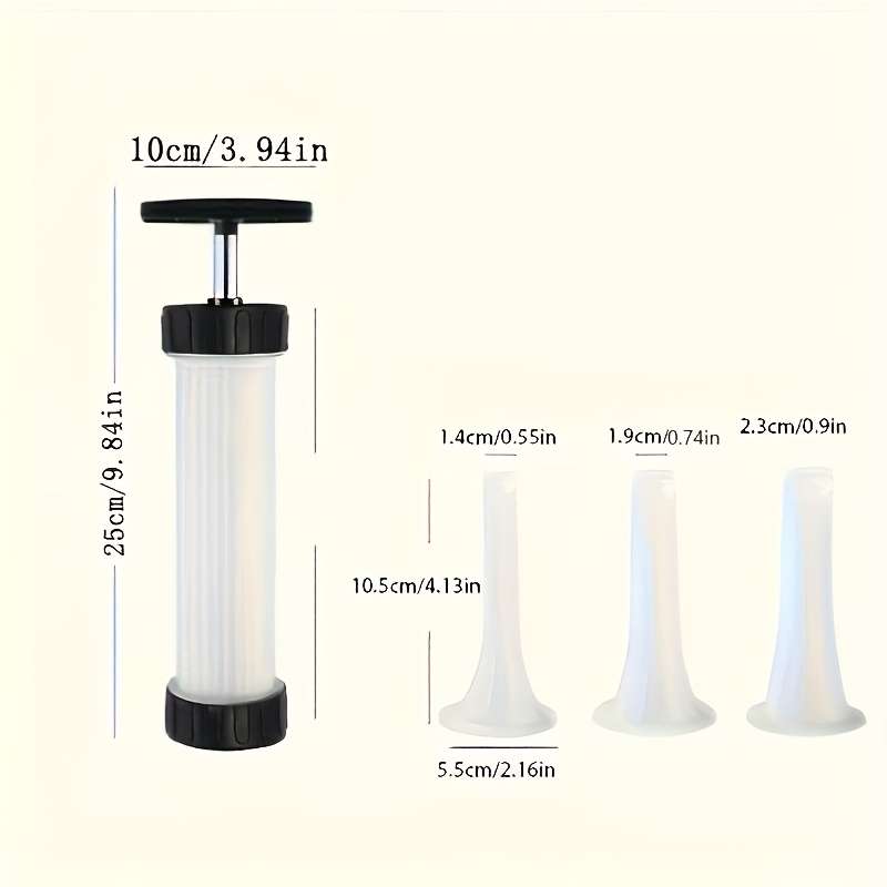 Durable Plastic Sausage Stuffer Tool Handheld Sausage Maker