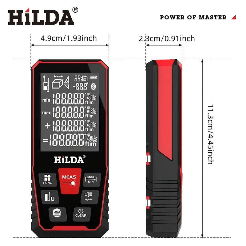 HILDA 120m Portable Digital Laser Rangefinder
