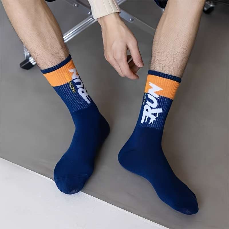 5 Pairs Mixed Color One Size High Elastic Socks