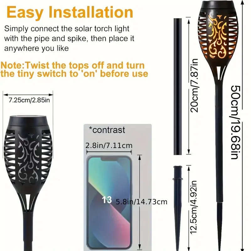 6-Pack Solar Flickering Flame Lights