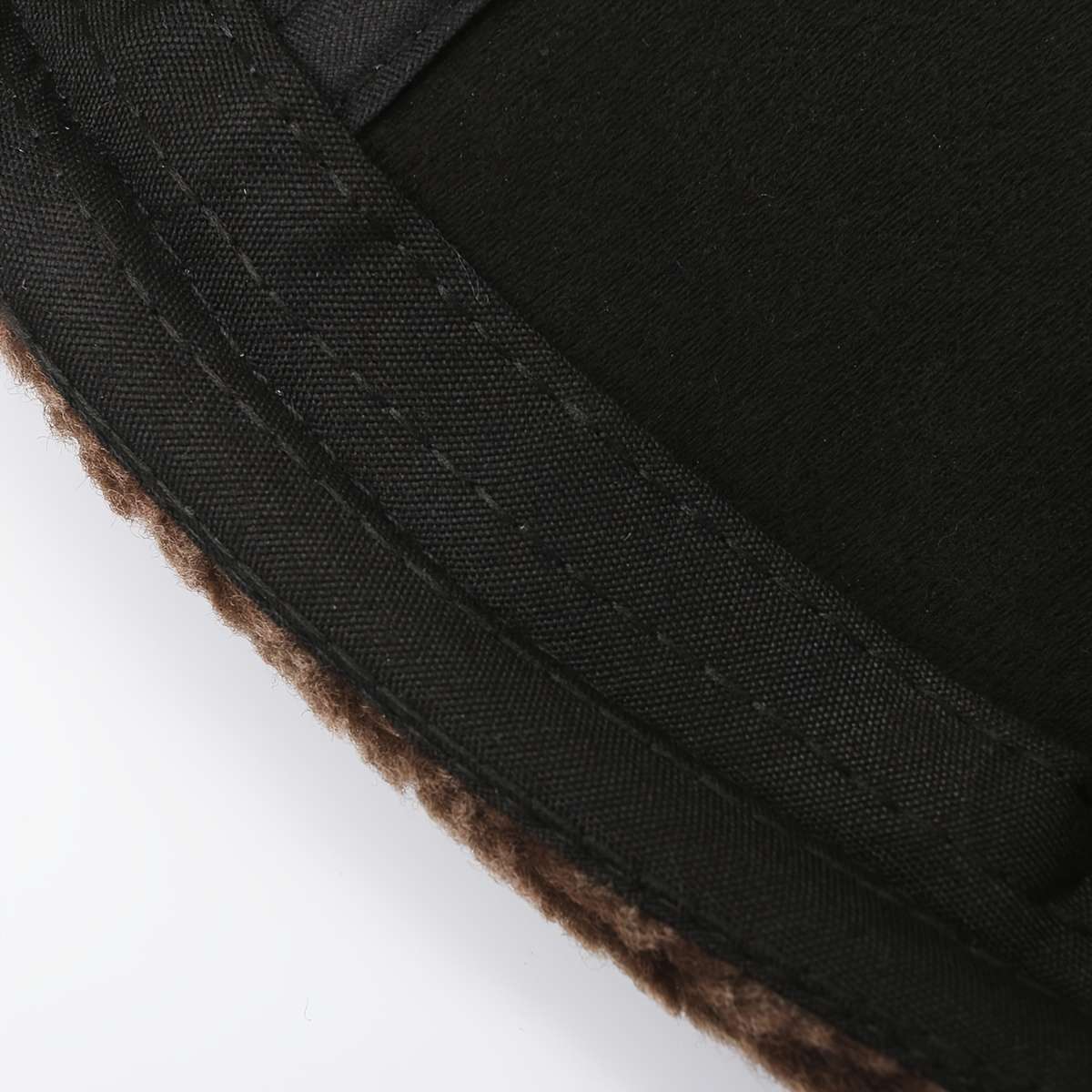 Hat Black Gray Plush