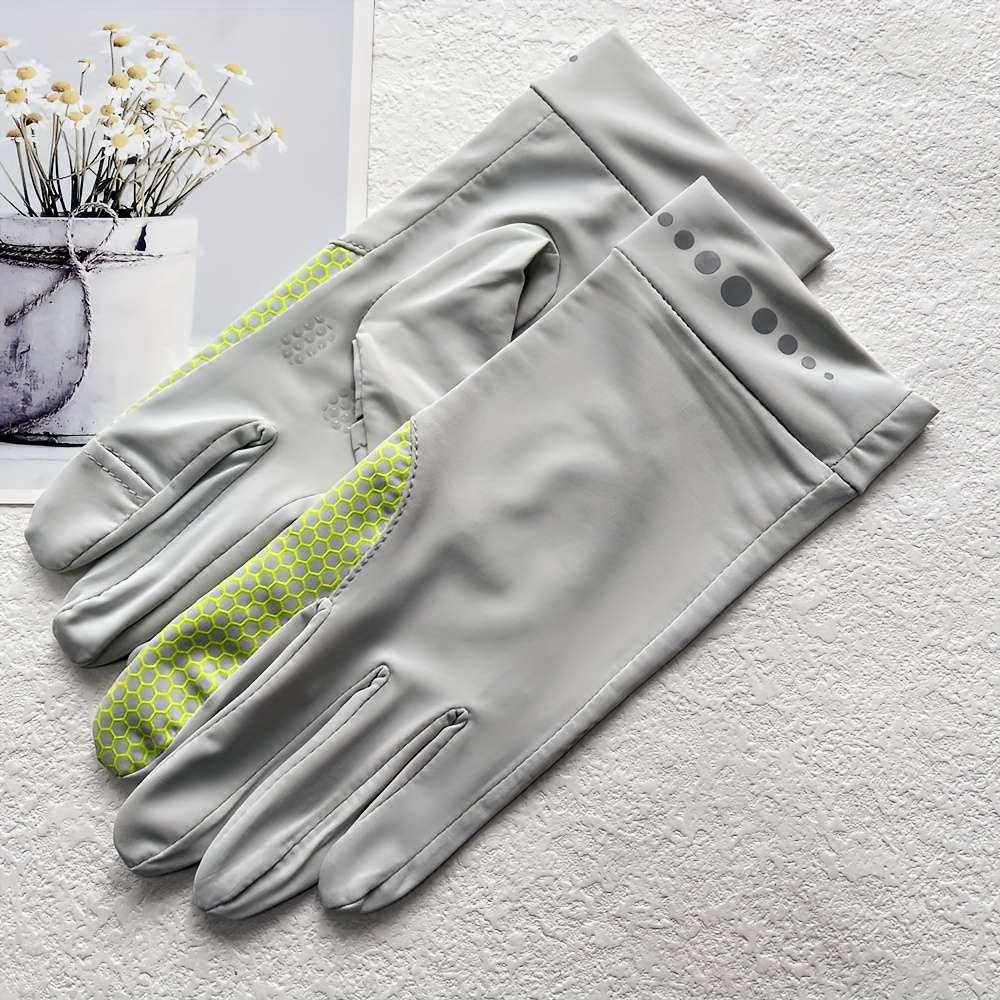 1 Pair Pink Purple One Size Summer Full Finger Gloves