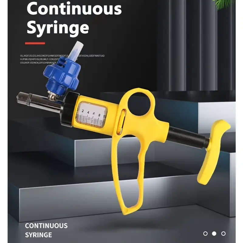 Yellow Metal Continuous Syringe with Bottle Adapter 5ml