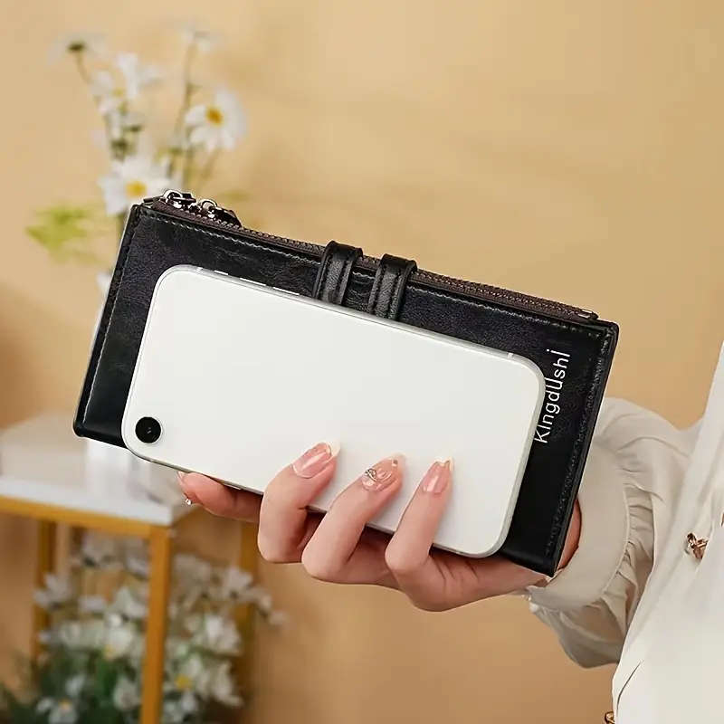 Long Wallet for Women Color Brown