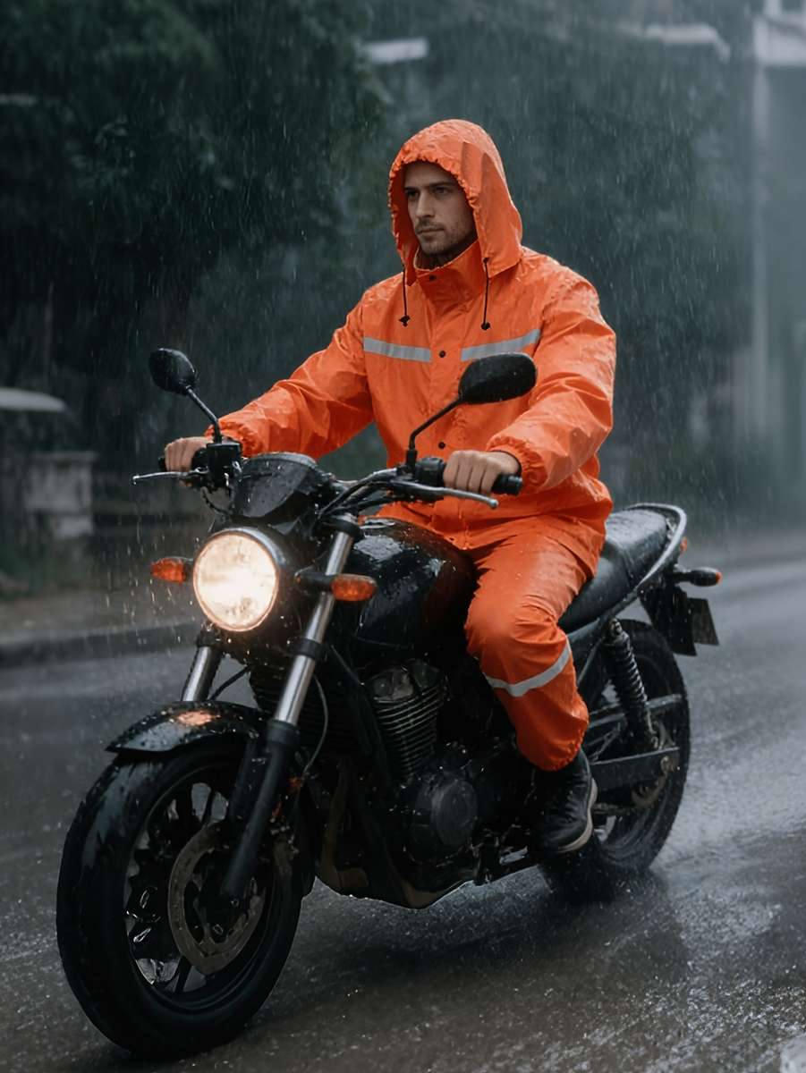 Raincoat Orangered Size M
