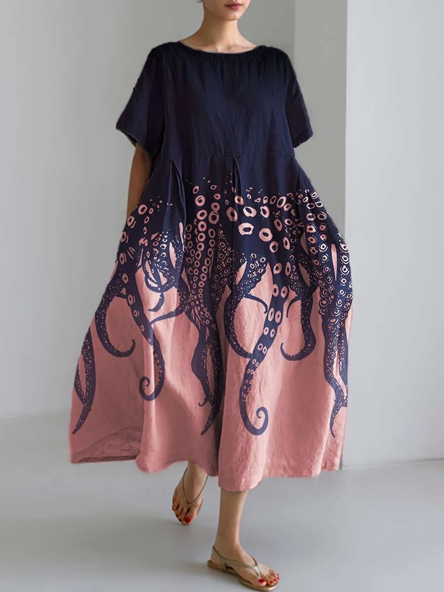 Women S Dress Color Peach Size 5Xl