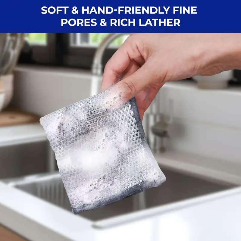 8pc Miracle Cleaning Cloths Super Durable Mesh Microfiber Square Low Lint Knit Fabric Space Theme