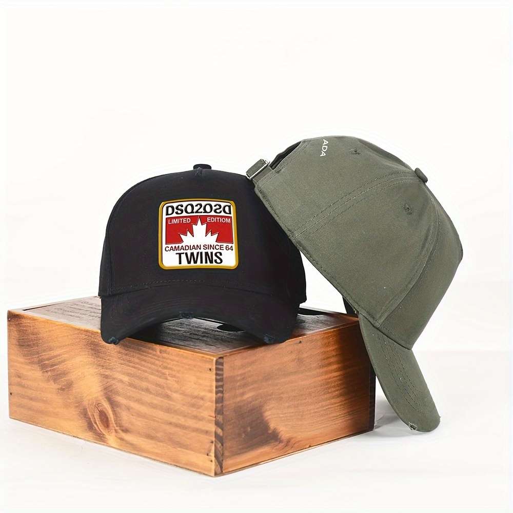 F108 Limited Edition Distressed Cotton Baseball Cap Twins Design Hand Wash Only Stretch