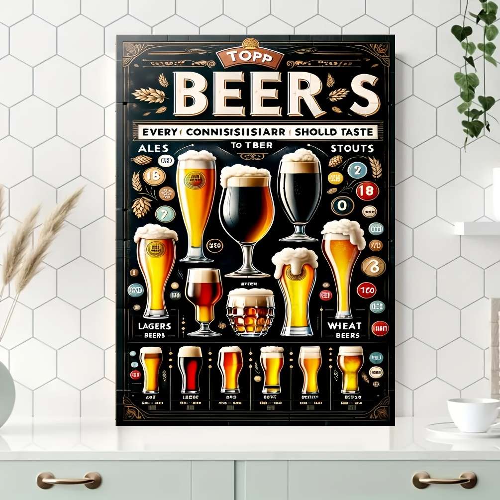 1000pcs Beer Mug Puzzle Challenging DIY Brain Teaser Jigsaw Puzzle for Adults Fam