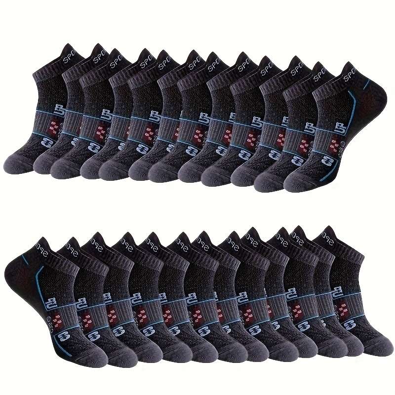 12 Pairs Dark Grey One Size High Elastic Socks