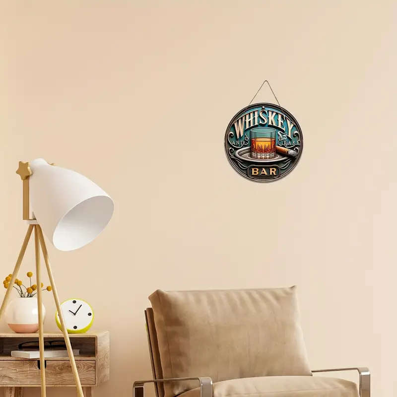 Timeless Vintage-Style Wooden Bar Sign Classic Wall Hanging Decor