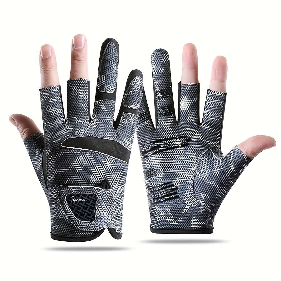 1 Pair Black Size L Outdoor Sports Gloves