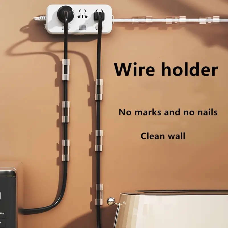 100 Self-Adhesive Wire Clips