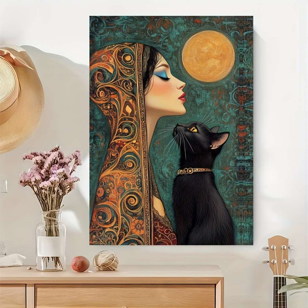 1000pcs Black Cat Puzzle Challenging DIY Brain Teaser with Intricate Artwork Ideal