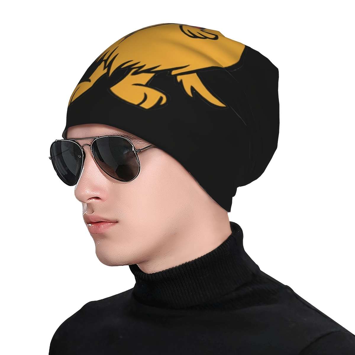 Cartoon Dog Laughing Graphic Skullies Beanies