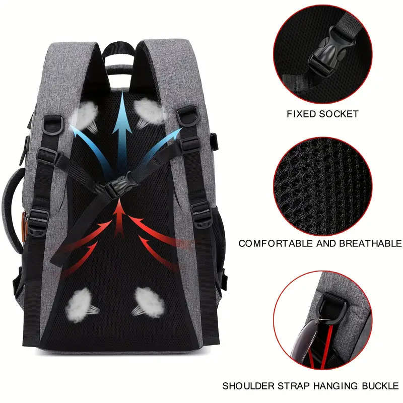 1pc A Travel Backpack For Men An Airline-approved Shoe Compartment Backpack