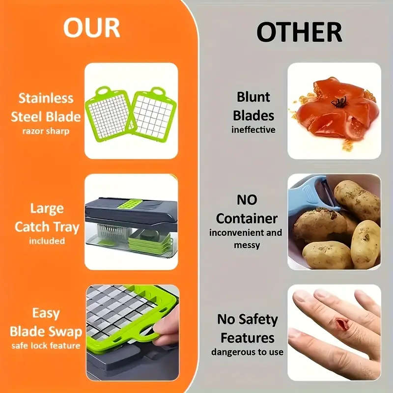 16pcs Set Vegetable Chopper