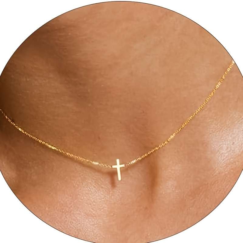 1 Piece Cross necklace silvery Jesus Theme Pendant