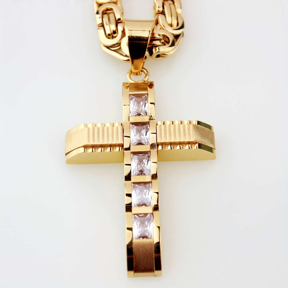 1 Piece Golden Jesus Theme Pendant