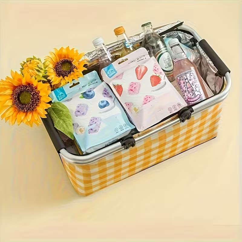 1 Insulated Outdoor Cooler Bag Red Grid