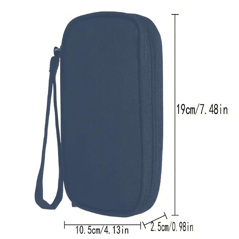BLACK Double Layer Travel Cable Organizer bag - Polyester Electronic Accessory Box