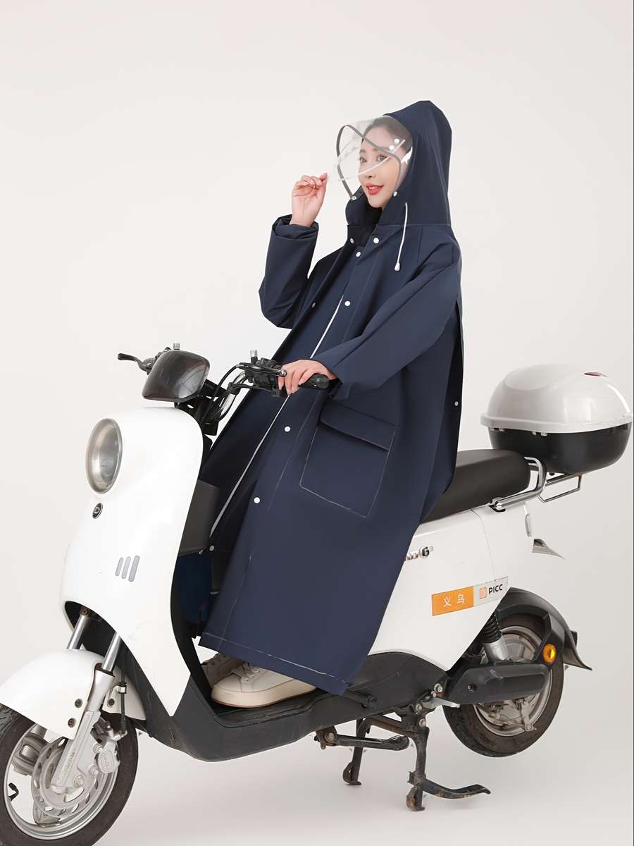 Raincoat Navy Color Size Asian M