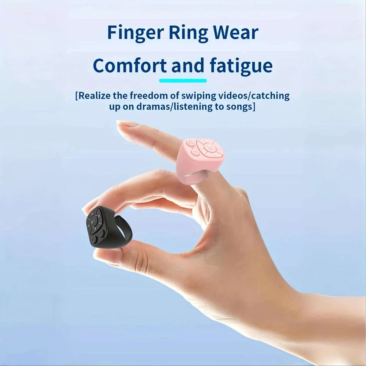 1pc Mobile Phone Wireless Remote Control Multifunctional Selfie Video Controller Video Page Turning