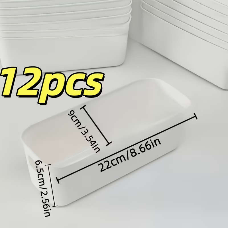 12 Pack Portable Desktop Storage Box