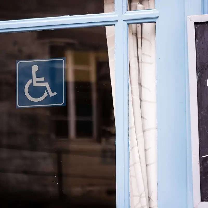 4 Packs Of Blue Accessibility Stickers