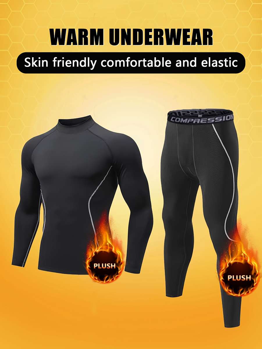 Thermal Underwear Color Black Sizexxl