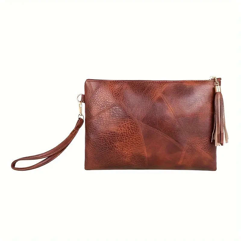 Vintage Design Handbag, Fashionable Handbag, Women's Vegan Leather Wrist strap