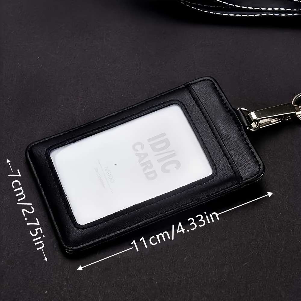 PU Leather Work ID Badge Holder