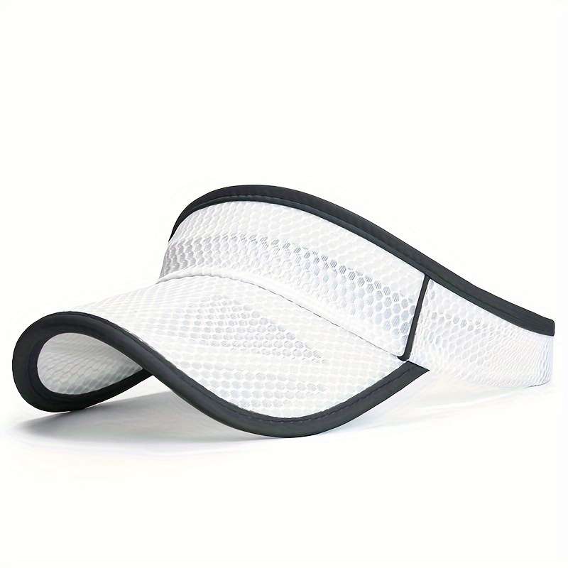 Women's Summer Mesh Sun Visor Hat With Extended Brim Men's Brimless Peaked Cap Breathable UV