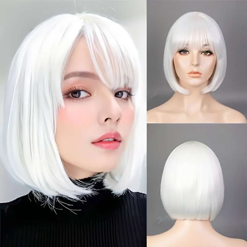 1Pc White Fashion Design Wig