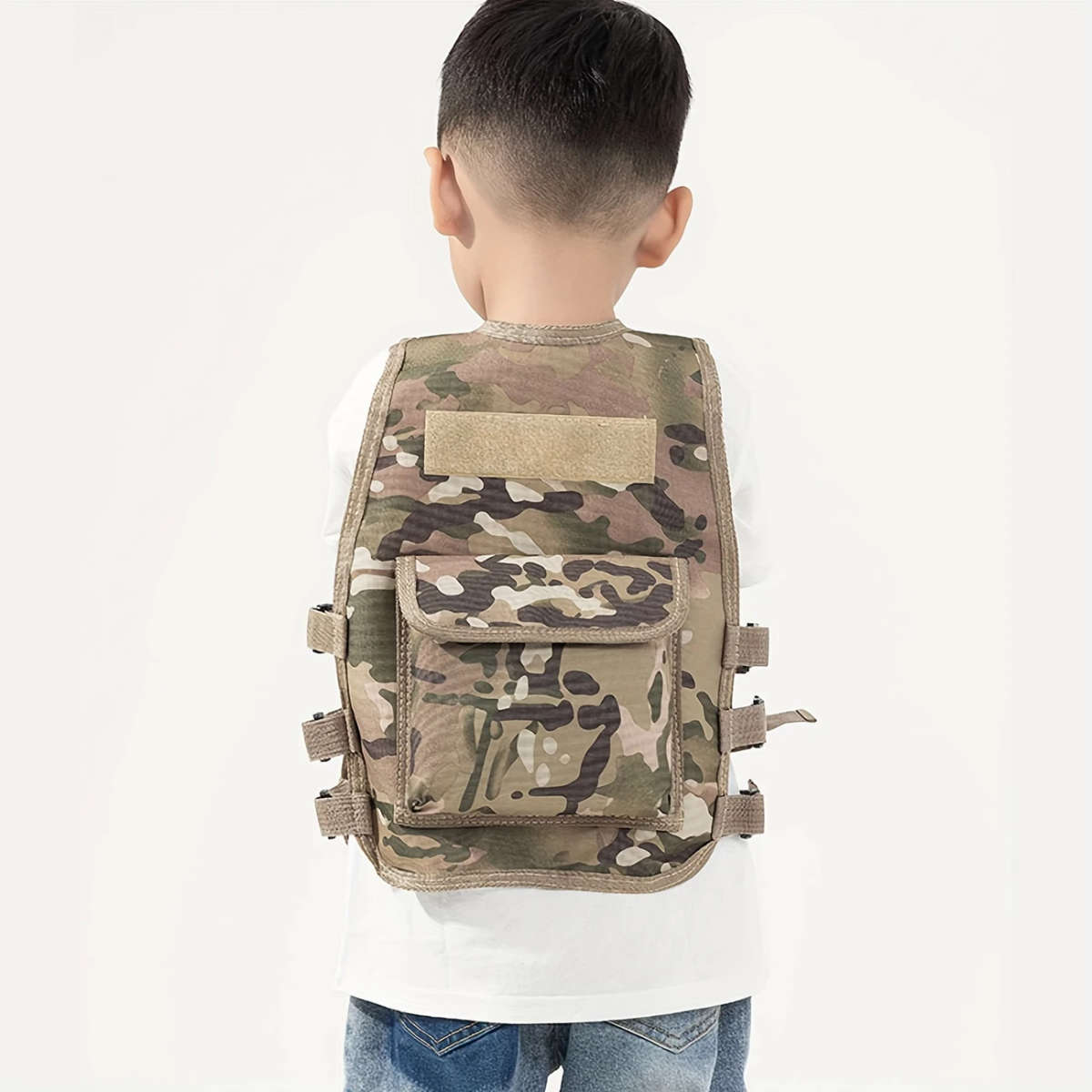 1pc Size S Youngsters's Outdoor Tactical Vest Summer Camp Camouflage Training Vest