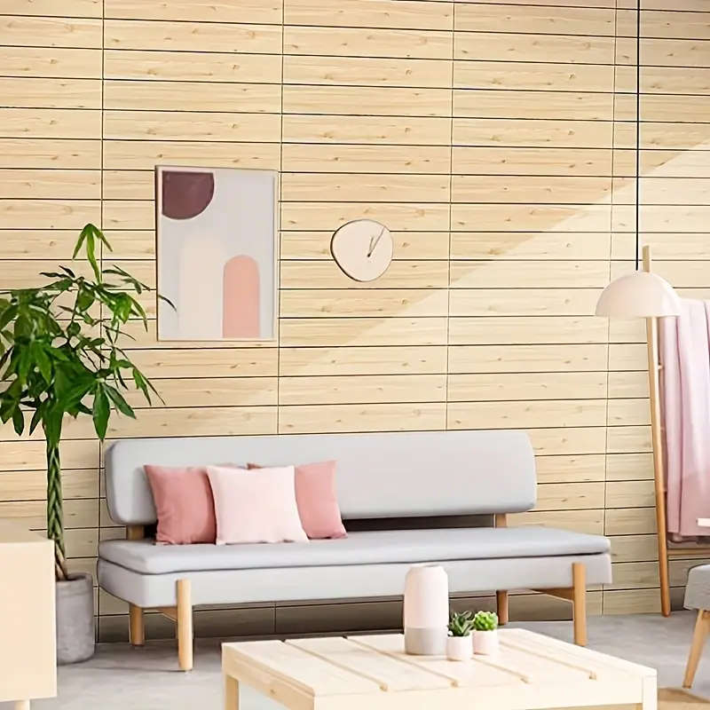 30 Washable And Reusable Self-Adhesive Wood Grain Wall Stickers