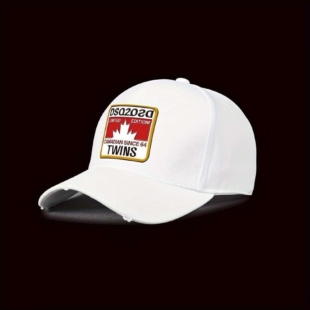 F108 Limited Edition Distressed Cotton Baseball Cap Twins Design Hand Wash Only Stretch