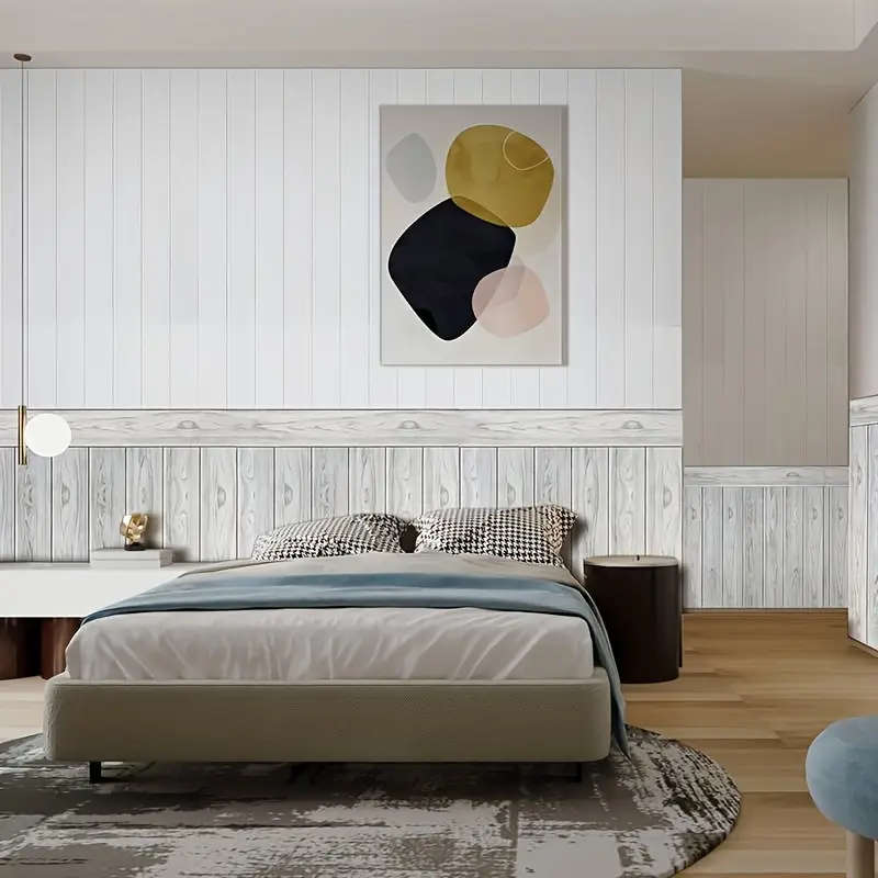 30 Washable And Reusable Self-Adhesive Wood Grain Wall Stickers