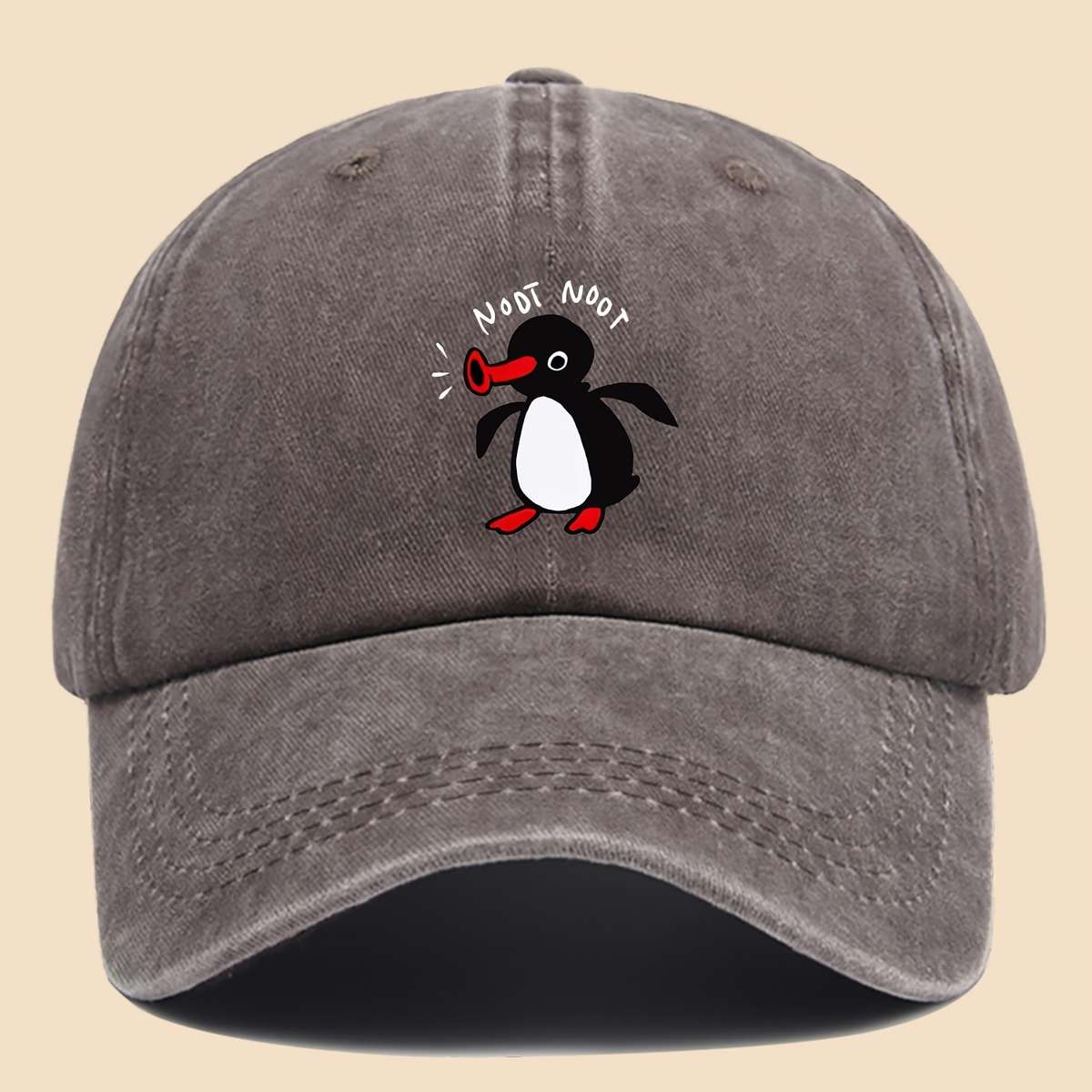 NOOT Baseball Cap with a Unisex Fun Print of Pingu And Pinga a Curved-Brim Hat Suitable